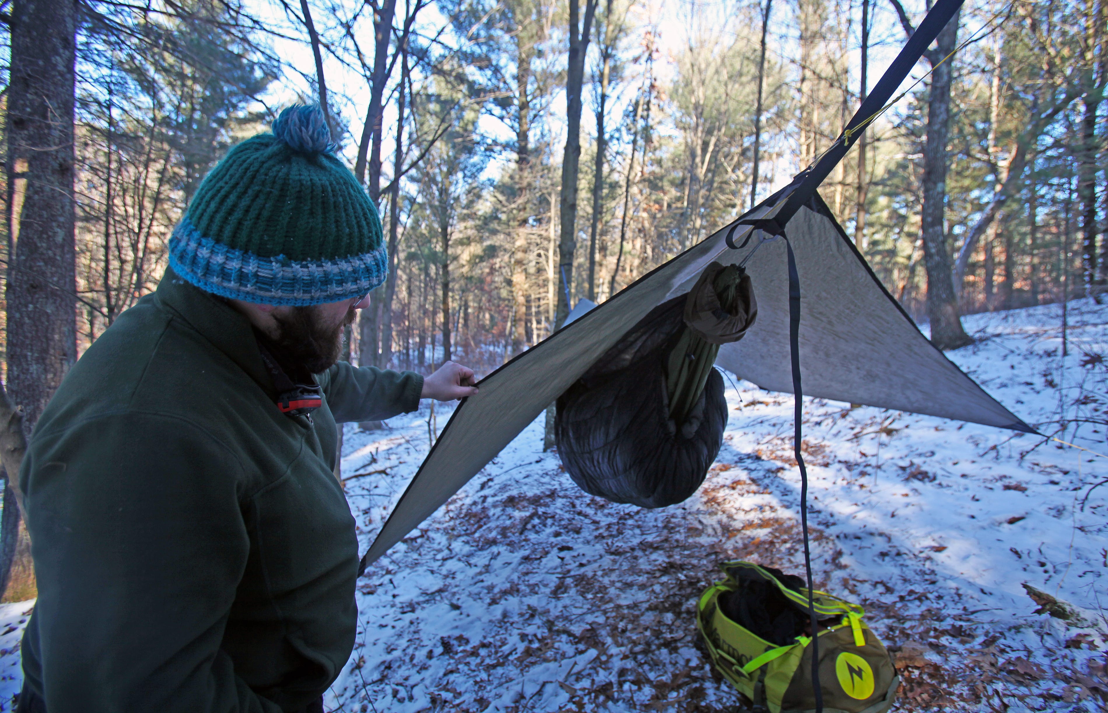winter hammock camping gear